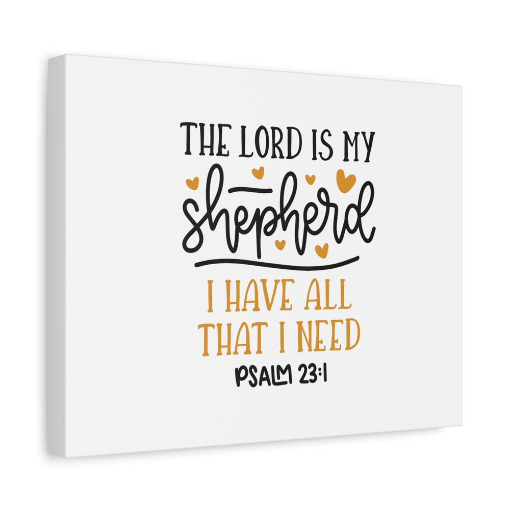Scripture Canvas The Lord Is My Shepherd Psalm 23:1 Christian Wall Art Bible